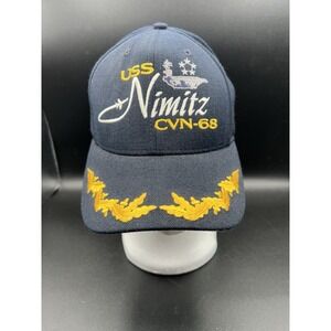 The‎ Corps USS Nimitz CVN 68 Logo Blue Baseball Cap Hat One Size